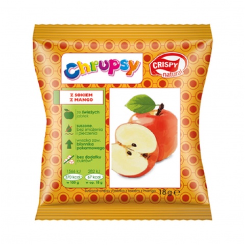 Chipsy z jabłka z sokiem mango 18g Cripsy Natural 