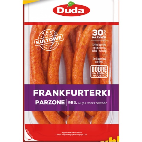 Frankfurterki parzone tak kultowe 250g Duda 