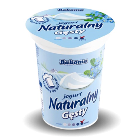 Jogurt naturalny gęsty 370g Bakoma 