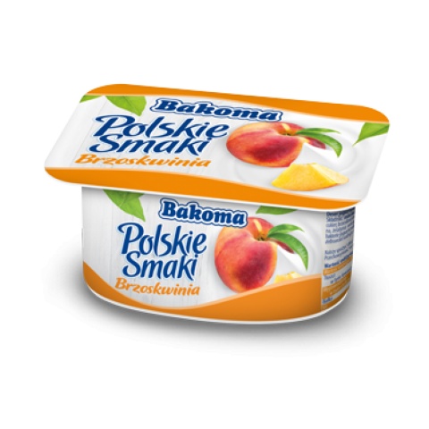 Jogurt ow brzoskwinia 120g polskie smaki Bakoma 