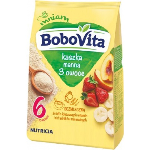 Kaszka bezml manna 3 owoce 180g Bobovita Nutricia 